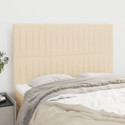 Cabeceira creme 144x5x118/128 cm tecido