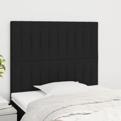 Cabeceira preta 80x5x118/128 cm tecido