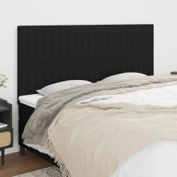 Cabeceira preta 180x5x118/128 cm tecido
