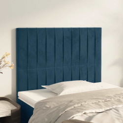 Cabeceira azul escuro 100x5x118/128 cm veludo