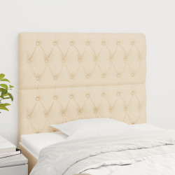 Cabeceira creme 100x7x118/128 cm tecido