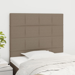 Cabeceira taupe 100x5x118/128 cm tecido