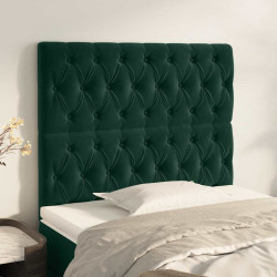 Cabeceira verde escuro 90x7x118/128 cm veludo