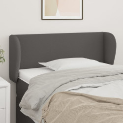 Cabeceira de cama c/ abas couro artificial 93x23x78/88 cm cinza