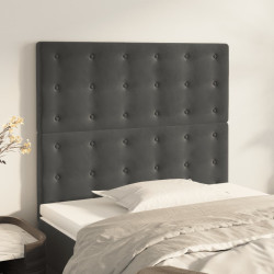 Cabeceira cinza escuro 90x5x118/128 cm veludo