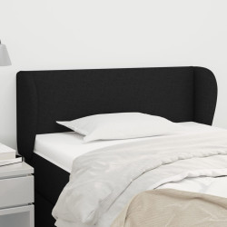 Cabeceira de cama c/ abas tecido 93x23x78/88 cm preto