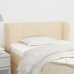 Cabeceira de cama c/ abas tecido 83x23x78/88 cm creme