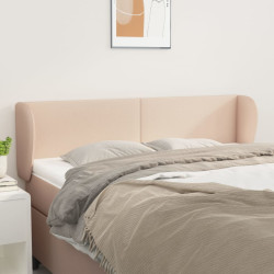 Cabeceira cama abas couro artificial 147x23x78/88 cm cappuccino