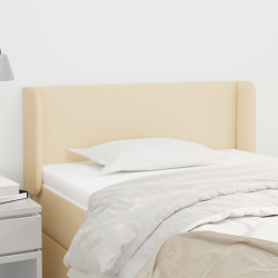 Cabeceira de cama c/ abas tecido 83x16x78/88 cm creme