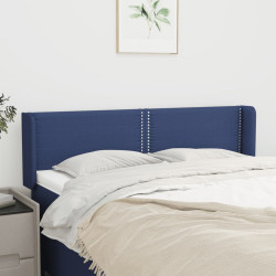 Cabeceira de cama c/ abas tecido 147x16x78/88 cm azul