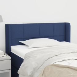Cabeceira de cama c/ abas tecido 93x16x78/88 cm azul