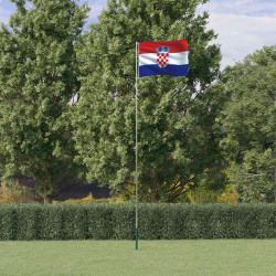 Bandeira da croácia e mastro 5,5 m alumínio
