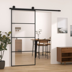 Porta deslizante c/ conj. ferragens 90x205cm vidro esg/alumínio