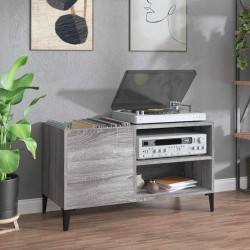 Armário p/ discos 84,5x38x48 cm derivados madeira cinza sonoma