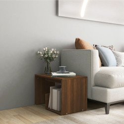 Mesa de apoio 59x36x38 cm derivados madeira carvalho castanho
