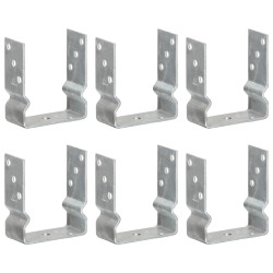 Âncoras de vedação 6 pcs 12x6x15 cm aço galvanizado prateado