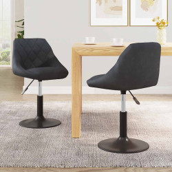 Cadeiras de jantar giratórias 2 pcs veludo cinzento-escuro