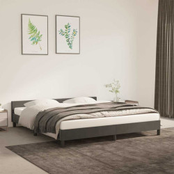 Estrutura de cama sem colchão 180x200 cm veludo cinzento-escuro