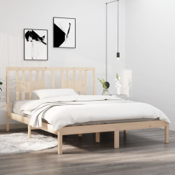 Estrutura de cama 160x200 cm pinho maciço