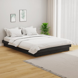 Estrutura cama pequena casal 120x190 cm pinho maciço cinza
