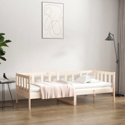 Sofá-cama sem colchão 90x190 cm madeira de pinho maciça