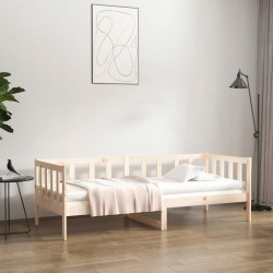 Sofá-cama sem colchão 80x200 cm madeira de pinho maciça
