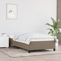 Estrutura de cama sem colchão 80x200 cm tecido cinzento