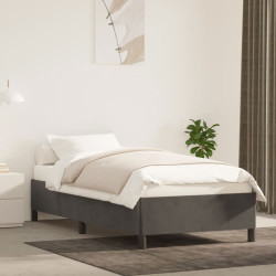 Estrutura de cama sem colchão 80x200 cm veludo cinzento-escuro