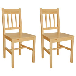 Cadeiras de jantar 2 pcs madeira de pinho