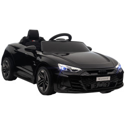 Carro elétrico audi rs e-tron gt 12v com 2 motores faróis LED buzina música USB 3-5km/h 103x58x41cm preto