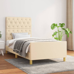 Estrutura de cama sem colchão 80x200 cm creme