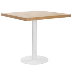 Mesa bistrô 80x80 cm MDF castanho-claro