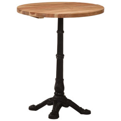 Mesa de bistrô ø60x76 cm madeira de acácia maciça