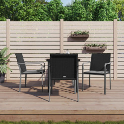 5 Pcs conjunto de jantar p/ jardim c/ almofadões vime PE e aço