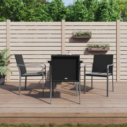 5 Pcs conjunto de jantar p/ jardim c/ almofadões vime PE e aço