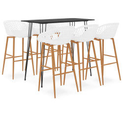 7 Pcs conjunto de bar preto e branco