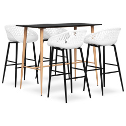 5 Pcs conjunto de bar preto e branco