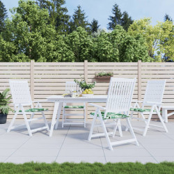 Almofadões p/ cadeira 4pcs 40x40x4cm tecido padrão folhas