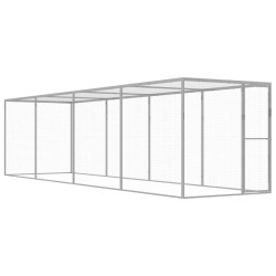 Jaula para gatos 6x1,5x1,5 m aço galvanizado