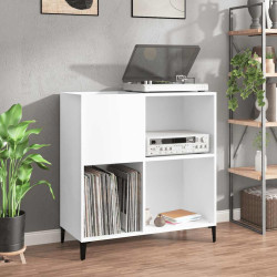 Armário para discos 84,5x38x89 cm derivados de madeira branco