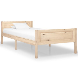 Estrutura de cama 90x200 cm pinho maciço