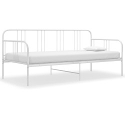 Sofá-cama 90x200 cm metal branco