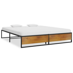 Estrutura de cama 140x200 cm metal preto