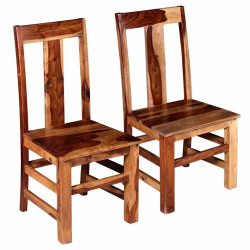 Cadeiras de jantar 2 pcs madeira acácia maciça