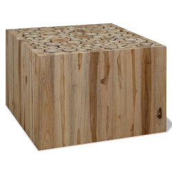 Mesa de centro em madeira de teca genuína 50x50x35 cm