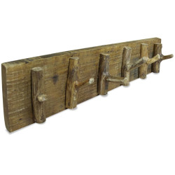 Bengaleiro de parede mistura de madeiras recicladas 60x15 cm