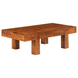 Mesa de centro acácia maciça c/ acabamento a mel 100x50x30 cm