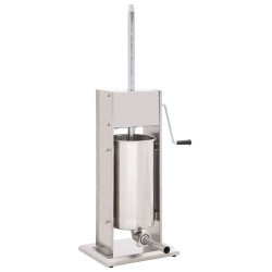 Máquina de enchidos manual 15 l aço inoxidável prateado