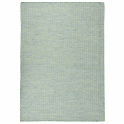 Tapete de tecido plano para exterior 200x280 cm turquesa