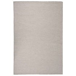 Tapete de tecido plano p/ exterior 120x170 cm cinzento claro
